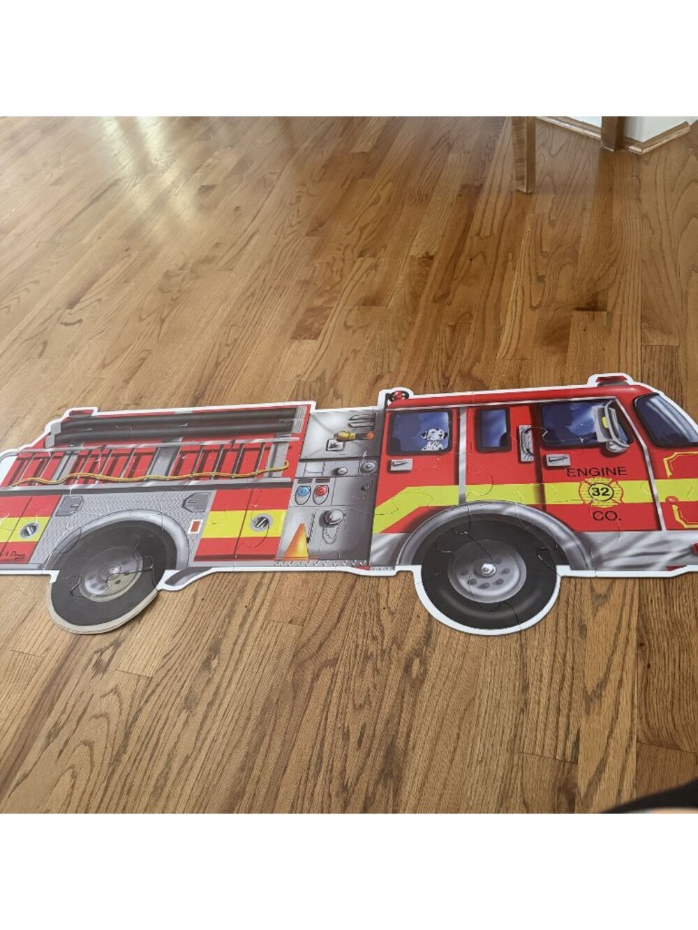 Melissa & Doug Giant Fire Truck Floor Puzzle 24 Jumbo Pieces